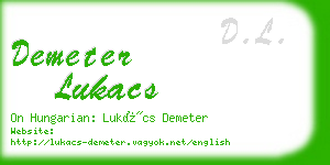 demeter lukacs business card